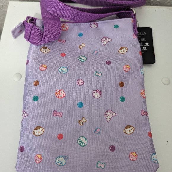 Bioworld Borraccia Termica 590 Ml Hello Kitty & Friends - Acciaio Inox, Maniglia, Blu E Viola, Licenza Ufficiale
